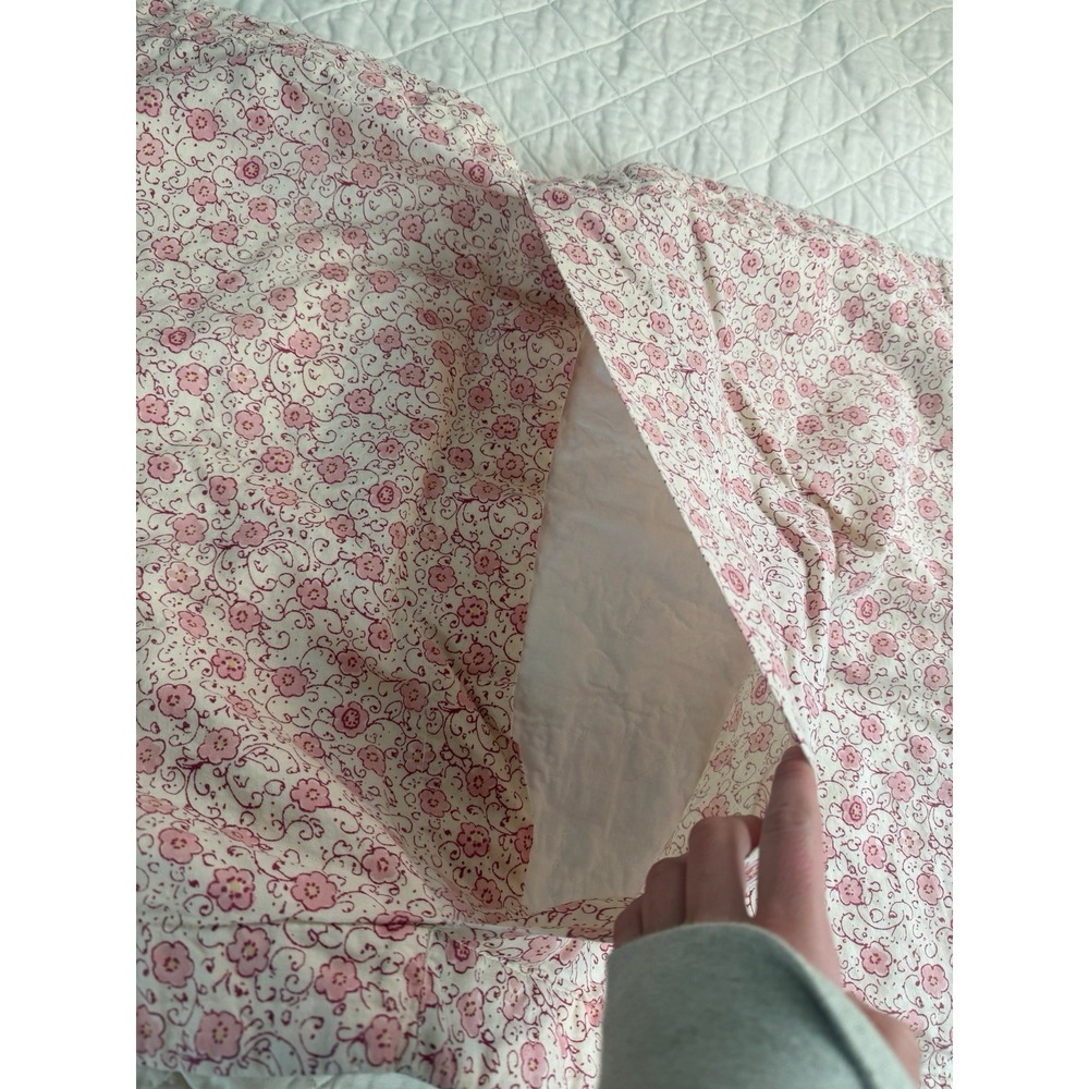 Liz Claiborne Patchwork Sham (1) Pink Roses Quilted Cottagecore Farmhouse Std - Picture 11 of 13